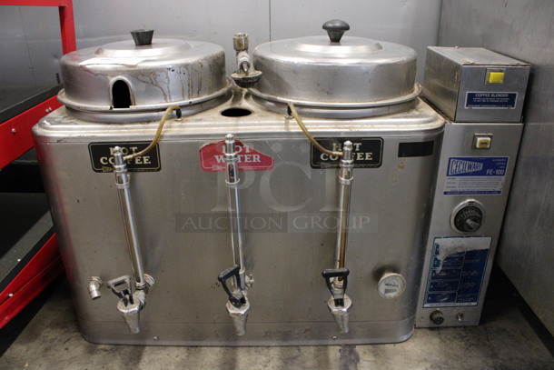 Cecilware Model FE-100 Stainless Steel Commercial Countertop Automatic Coffee Urn. 34x15x22