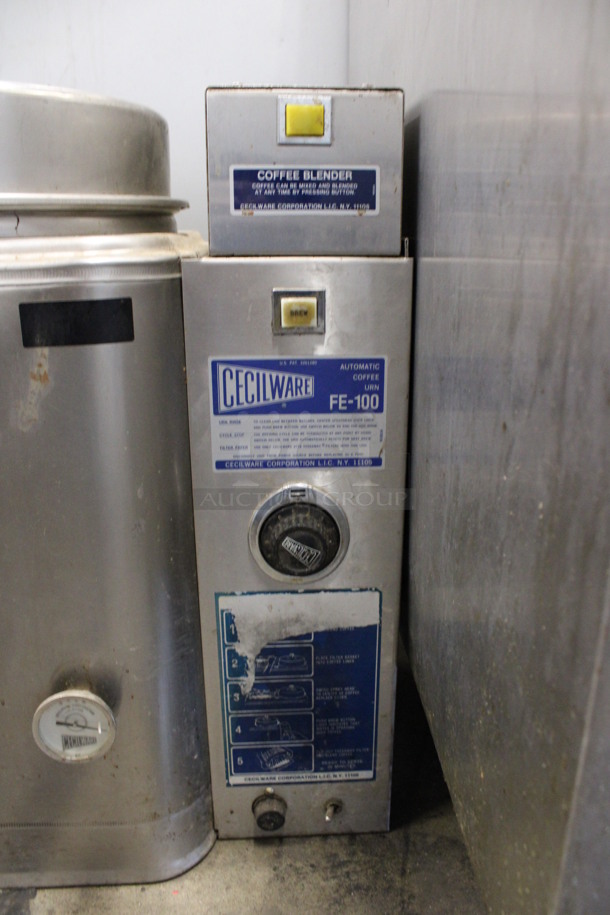 Cecilware Model FE-100 Stainless Steel Commercial Countertop Automatic Coffee Urn. 34x15x22 - Image 2 of 6