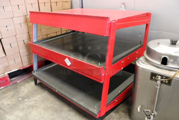 Red Metal Commercial Countertop 2 Tier Warming Display Merchandiser. 208 Volts, 1 Phase. 36x25x29 - Image 2 of 6