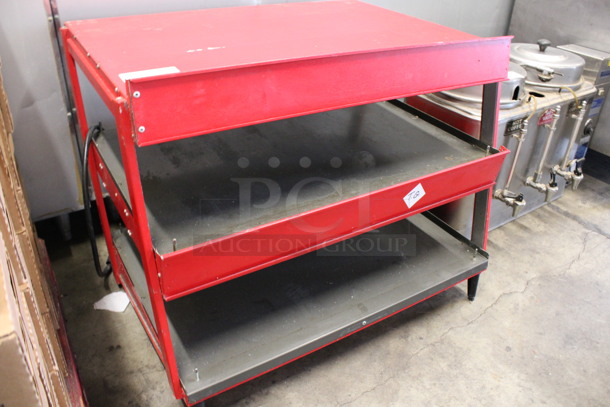 Red Metal Commercial Countertop 2 Tier Warming Display Merchandiser. 208 Volts, 1 Phase. 36x25x29 - Image 4 of 6