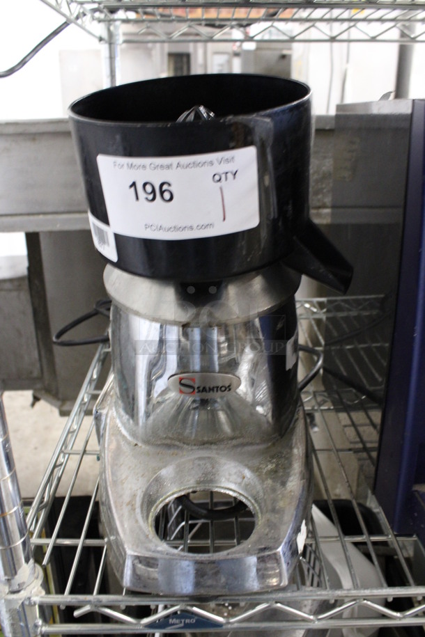 Santos Metal Commercial Countertop Juicer. 100-120 Volts, 1 Phase. 8x12x13. Tested and Working! - Image 1 of 5