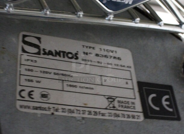 Santos Metal Commercial Countertop Juicer. 100-120 Volts, 1 Phase. 8x12x13. Tested and Working! - Image 5 of 5