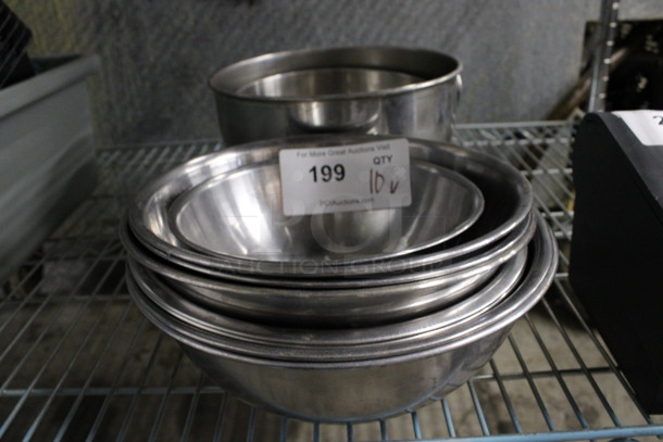 10 Various Metal Bowls. Includes 10x10x6. 10 Times Your Bid! - Image 1 of 3