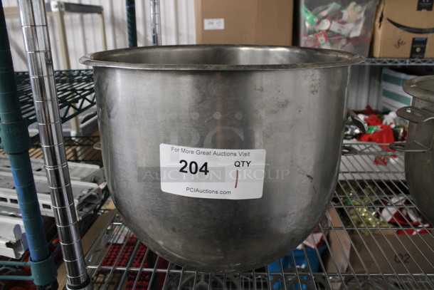 Metal Commercial Mixing Bowl. 16x14x12
