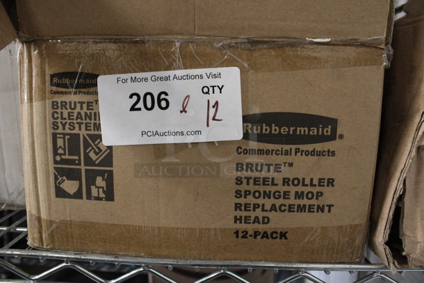 ALL ONE MONEY! Lot of 12 BRAND NEW IN BOX! Rubbermaid Brute Steel Rollers! 12x3.5x2.5 - Image 3 of 3