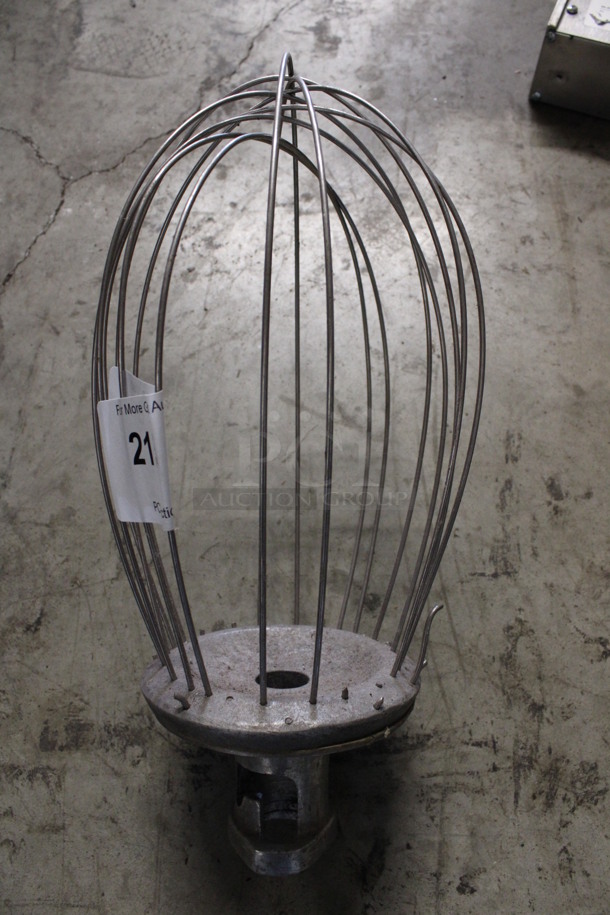 Hobart Model DS20D Metal Commercial 20 Quart Whisk Attachment for Mixer. 6.5x6.5x14 - Image 1 of 4