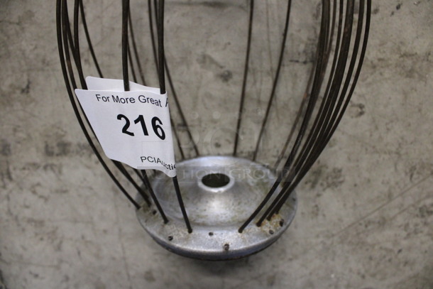 Hobart Model A20D Metal Commercial 20 Quart Whisk Attachment for Mixer. 7x7x13 - Image 3 of 4