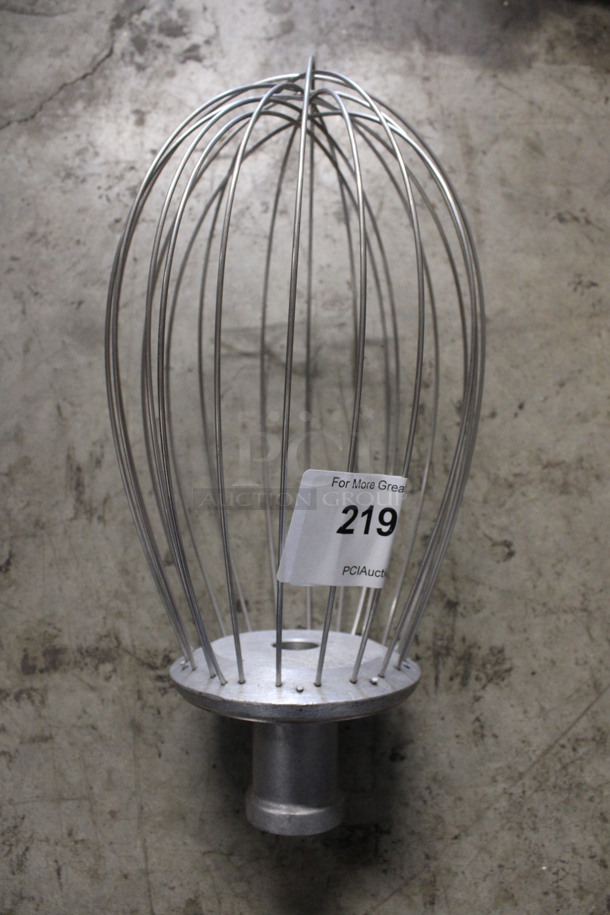 Metal Commercial Whisk Attachment for Hobart Mixer. Appears To Be a 20 Quart. 8x8x16.5