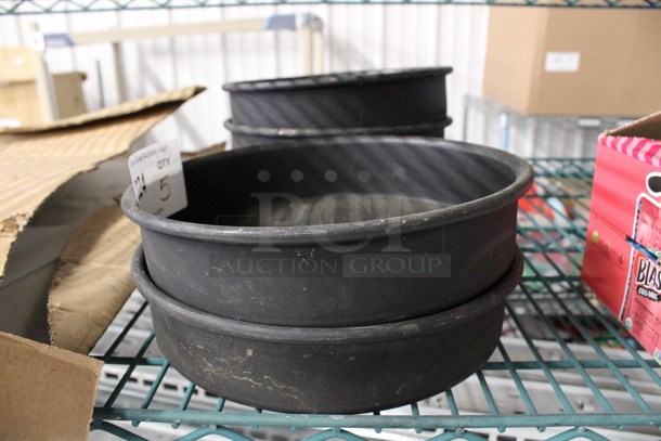 5 Metal Round Baking Pans. 9.5x9.5x2. 5 Hobart Model DS301 Metal Commercial 30 Quart Whisk Attachment for Mixer. 8x8x16 - Image 1 of 2