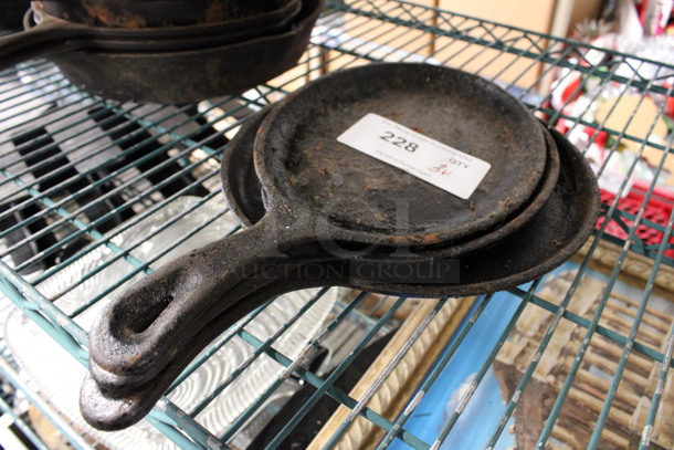 3 Various Metal Skillets. Includes 15.5x7.5x1. 3 Times Your Bid! - Image 1 of 3