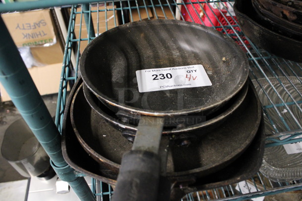 4 Various Metal Skillets. Includes 15x8.5x2. 4 Times Your Bid! - Image 2 of 3