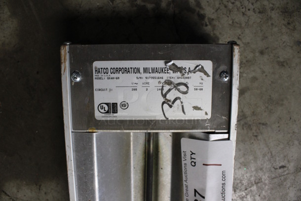 Hatco Model GRAH-60 Metal Commercial Heat Strip. 208 Volts, 1 Phase. 60x6x2.5 - Image 2 of 4