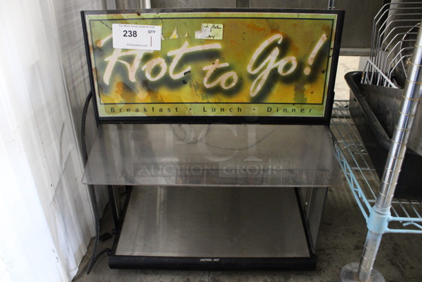 Black Metal Countertop Warming Display Merchandiser. 115 Volts, 1 Phase. 21x16x26. Tested and Working! - Image 1 of 4