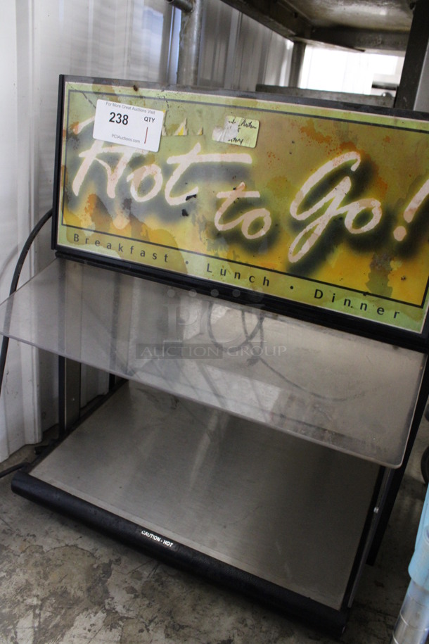 Black Metal Countertop Warming Display Merchandiser. 115 Volts, 1 Phase. 21x16x26. Tested and Working! - Image 3 of 4