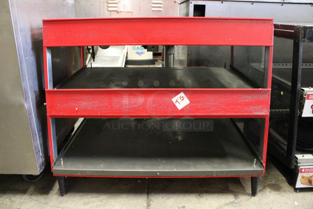 Red Metal Commercial Countertop 2 Tier Warming Display Case Merchandiser. 208 Volts, 1 Phase. 36x28x30 - Image 2 of 3