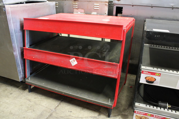 Red Metal Commercial Countertop 2 Tier Warming Display Case Merchandiser. 208 Volts, 1 Phase. 36x28x30 - Image 3 of 3