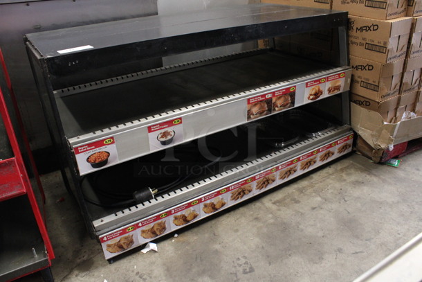 Black Metal Commercial Countertop 2 Tier Warming Display Case Merchandiser. 208 Volts, 1 Phase. 52x27x28 - Image 2 of 5