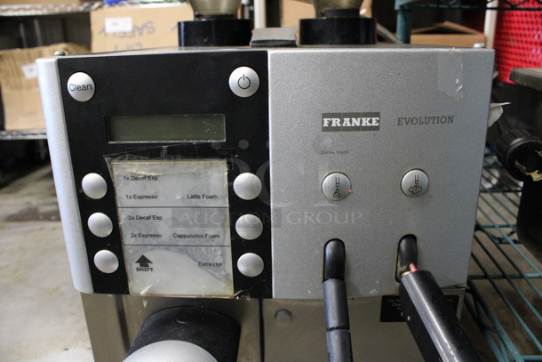Franke Evolution Metal Commercial Countertop Automatic Single Group Espresso Machine w/ Steam Wand and 2 Hoppers. 208 Volts, 1 Phase. 13x24x35 - Image 4 of 8