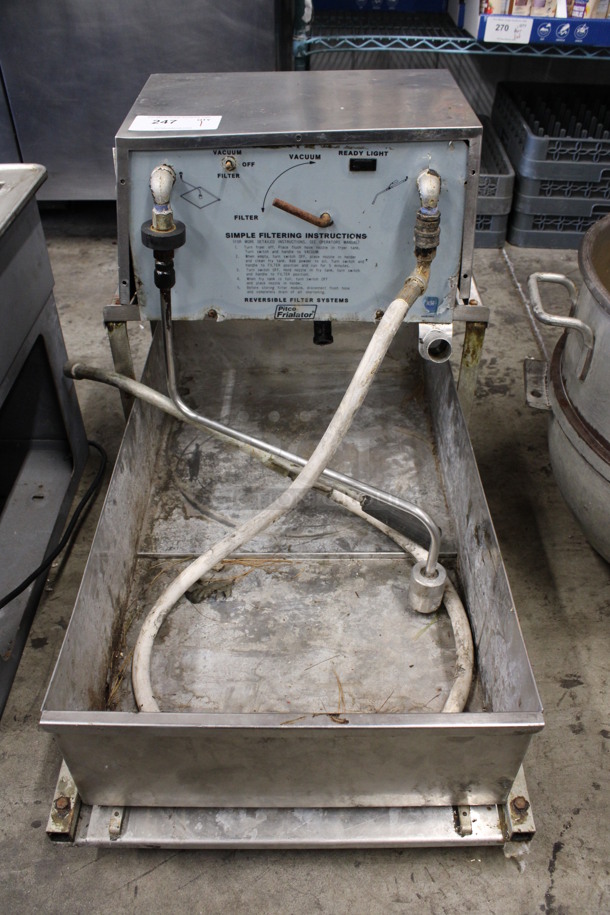 Pitco Frialator Model RP1 Metal Commercial Oil Filtration System. 115 Volts, 1 Phase. 20x31x25 - Image 1 of 6