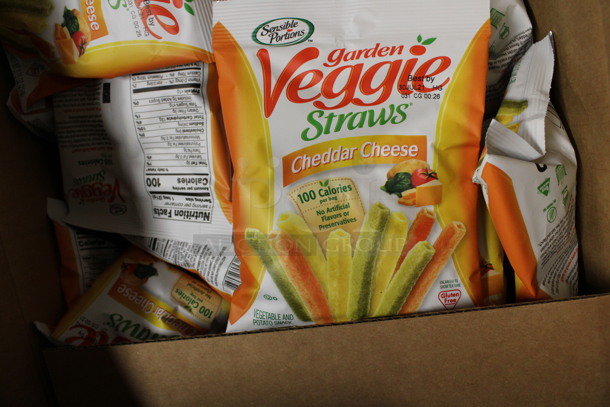 ALL ONE MONEY! Lot of 2 Boxes of Individual Mini Cheddar Cheese Veggie Straw Bags! - Image 2 of 4