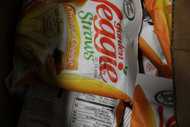 ALL ONE MONEY! Lot of 2 Boxes of Individual Mini Cheddar Cheese Veggie Straw Bags! - Image 3 of 4