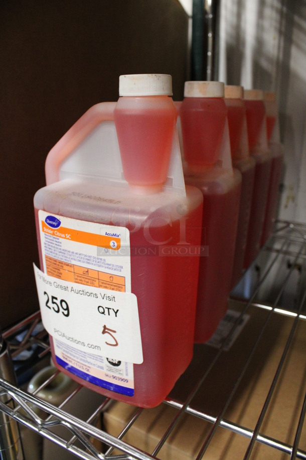 5 Diversey AccuMix Stride Citrus SC Neutral Cleaner Bottles. 4.5x3.5x8.5. 5 Times Your Bid! - Image 2 of 3