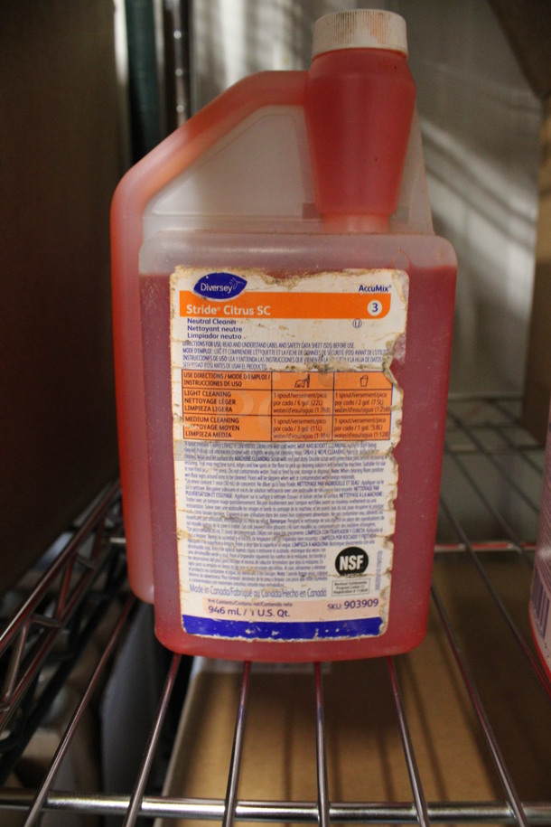 5 Diversey AccuMix Stride Citrus SC Neutral Cleaner Bottles. 4.5x3.5x8.5. 5 Times Your Bid! - Image 3 of 3