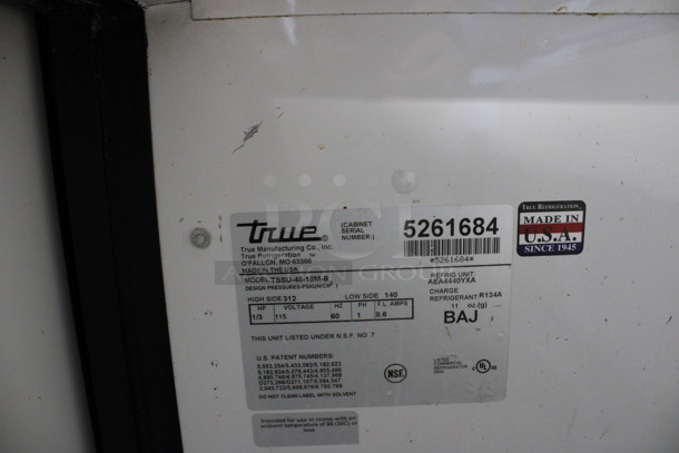 True Model TSSU-48-18M-B Stainless Steel Commercial Sandwich Salad Prep Table Bain Marie Mega Top on Commercial Casters. 115 Volts, 1 Phase. 48x34x47. Tested and Powers On But Does Not Get Cold - Image 6 of 8