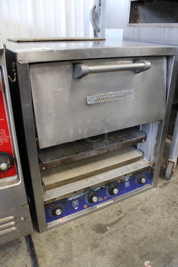 Baker's Pride Model P-44S Stainless Steel Commercial Countertop Electric Powered 2 Deck Pizza Oven. 208 Volts, 1 Phase. 26x28x29 - Image 3 of 9