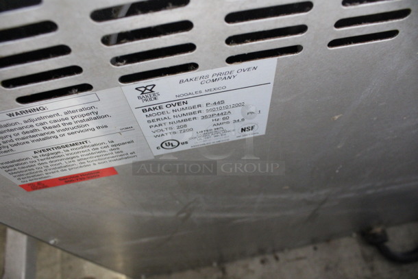 Baker's Pride Model P-44S Stainless Steel Commercial Countertop Electric Powered 2 Deck Pizza Oven. 208 Volts, 1 Phase. 26x28x29 - Image 9 of 9
