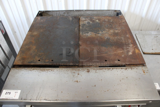 Vulcan Stainless Steel Commercial Natural Gas Powered Flat Top Griddle w/ Oven on Commercial Casters. 34x39x36 - Image 3 of 7