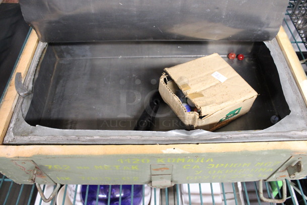Wooden Box w/ Metal Box Inside. 20x12x6 - Image 3 of 4