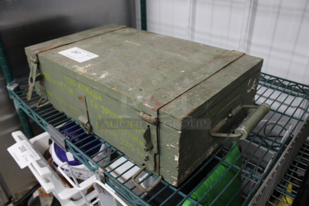 Wooden Box w/ Metal Box Inside. 20x12x6 - Image 4 of 4
