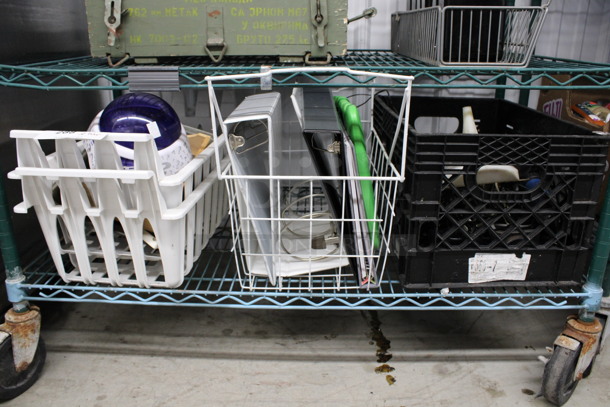 ALL ONE MONEY! Lot of Poly Freezer Baskets, Binders, Wires and Scissors!