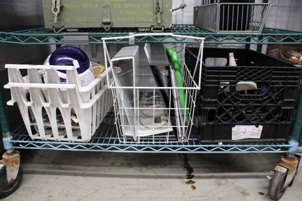 ALL ONE MONEY! Lot of Poly Freezer Baskets, Binders, Wires and Scissors! - Image 1 of 5