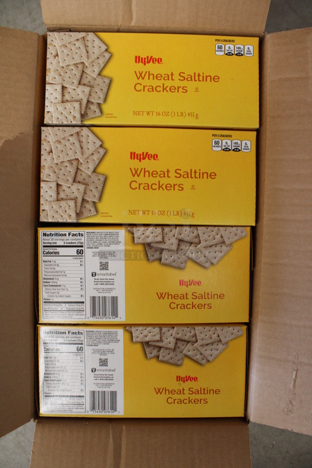 ALL ONE MONEY! Lot of 3 Cases of Wheat Saltine Cracker Boxes!
