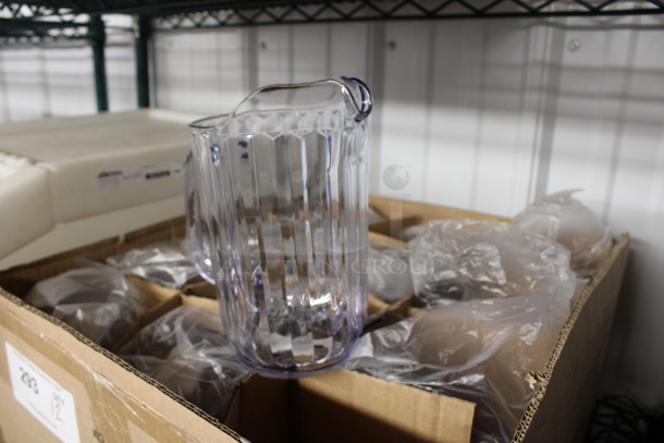 12 BRAND NEW IN BOX! Clear Poly Pitchers! 6.5x4x6.5. 12 Times Your Bid! - Image 2 of 4