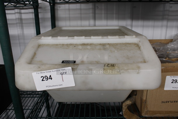 White Poly Ingredient Bin. 16x23x11