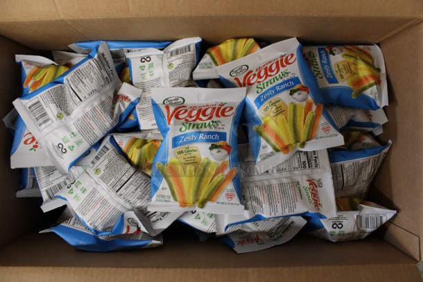 ALL ONE MONEY! Lot of 2 Boxes of Individual Zesty Ranch Veggie Straw Bags!