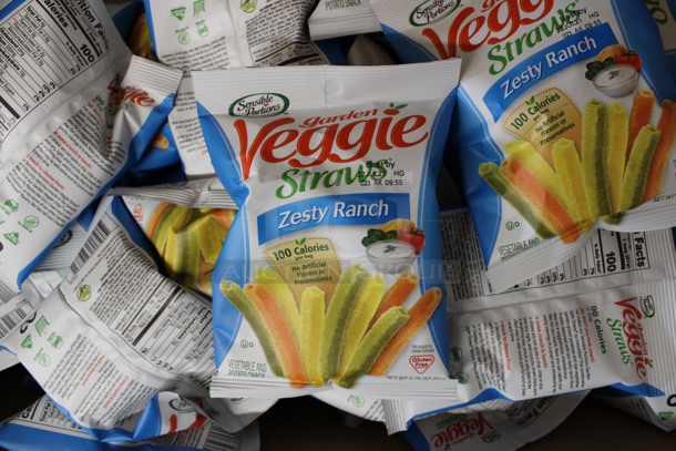 ALL ONE MONEY! Lot of 2 Boxes of Individual Zesty Ranch Veggie Straw Bags! - Image 2 of 4