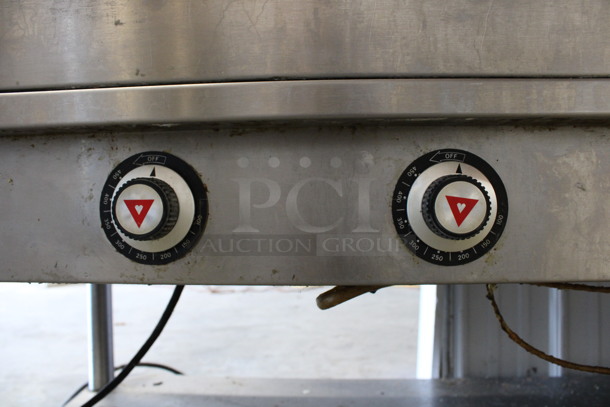 Vulcan Stainless Steel Commercial Natural Gas Powered Flat Top Griddle w/ Thermostatic Controls and Under Shelf on Commercial Casters. 72x32x38 - Image 4 of 7