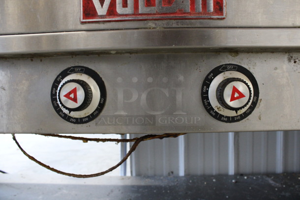 Vulcan Stainless Steel Commercial Natural Gas Powered Flat Top Griddle w/ Thermostatic Controls and Under Shelf on Commercial Casters. 72x32x38 - Image 5 of 7