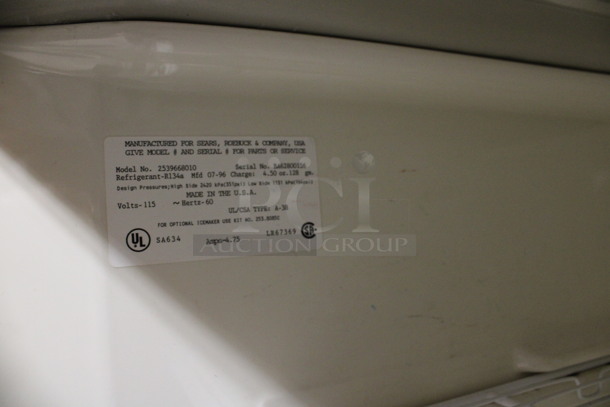 Sears Model 2539668010 Cooler Freezer Combo Unit. 115 Volts, 1 Phase. 30x28x64.5. Tested and Working! - Image 6 of 7