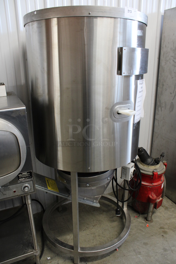 Portland Kettle Works Stainless Steel Commercial Floor Style 60 Pound Capacity Brewery Grain Mill. 220 Volts, 1 Phase. 32x32x70 - Image 3 of 7
