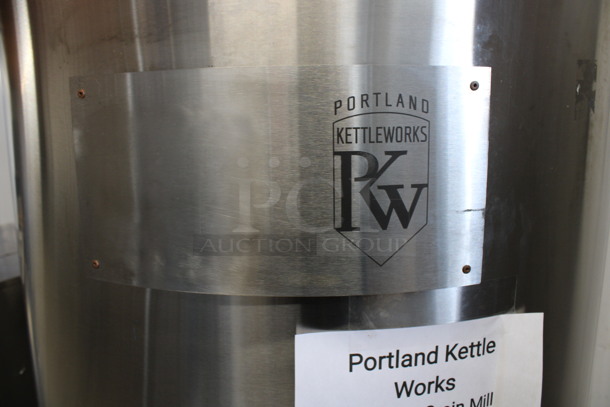 Portland Kettle Works Stainless Steel Commercial Floor Style 60 Pound Capacity Brewery Grain Mill. 220 Volts, 1 Phase. 32x32x70 - Image 7 of 7
