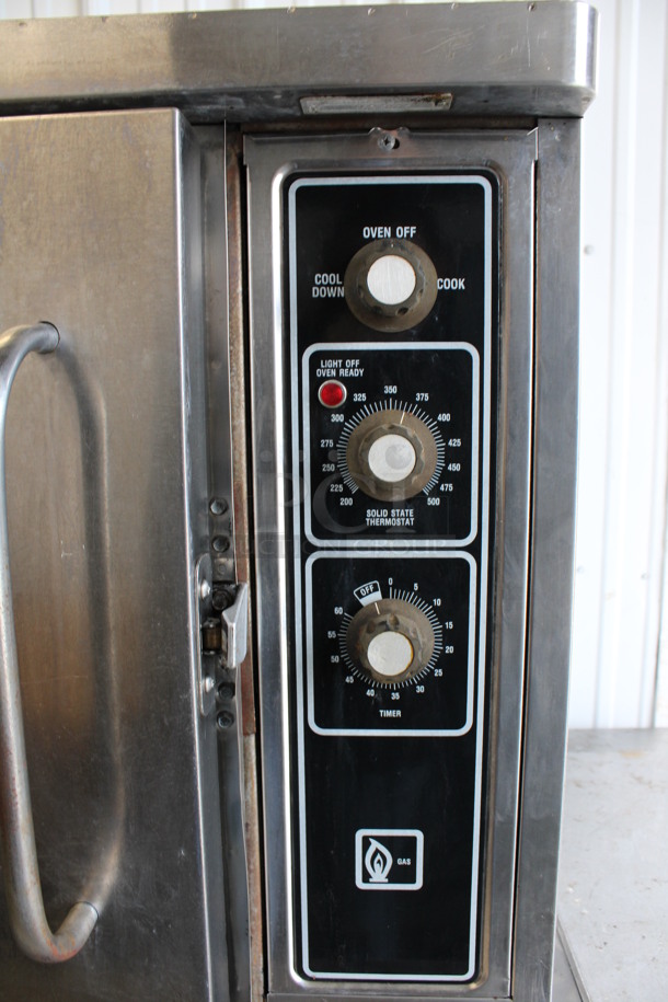2 Blodgett Stainless Steel Commercial Propane Gas Powered Half Size Convection Ovens w/ View Through Door, Metal Oven Racks and Thermostatic Controls. 30x26x60. 2 Times Your Bid! - Image 4 of 10