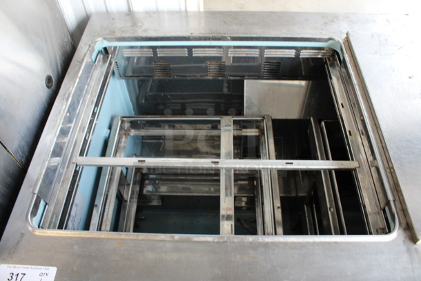 2015 Delfield Model D4472N-30M-A10 Stainless Steel Commercial Prep Table w/ 3 Lids and 6 Drawers on Commercial Casters. 115 Volts, 1 Phase. 72x32x37. Tested and Working! - Image 6 of 9