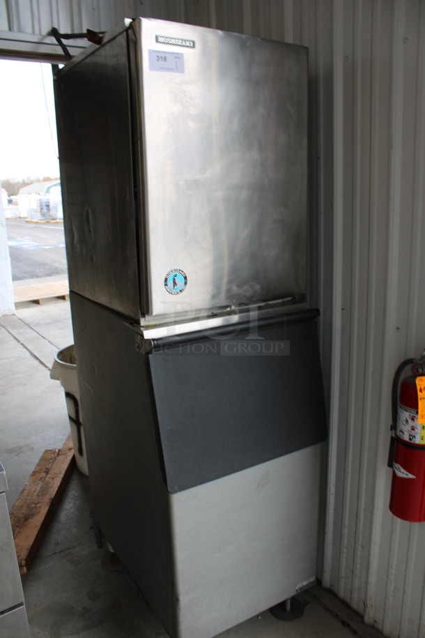 Hoshizaki Model KM-280MWH Stainless Steel Commercial Water Cooled Ice Machine Head on Ice Machine Bin. 115-120 Volts, 1 Phase. 23x33x78 - Image 2 of 5