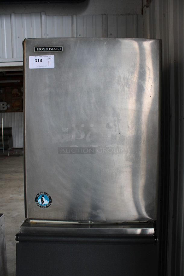 Hoshizaki Model KM-280MWH Stainless Steel Commercial Water Cooled Ice Machine Head on Ice Machine Bin. 115-120 Volts, 1 Phase. 23x33x78 - Image 3 of 5