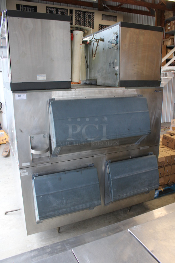 2 Scotsman Model CME1656RS-3F Stainless Steel Commercial Ice Machine Heads on Follett LD124S / SG3200-72 Ice Bin. 208/230 Volts, 1 Phase. 72x56x97 - Image 2 of 12